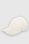 Cesare di Napoli White cotton cap for men - 100% cotton. Country of manufacture: Italy. Care: specialized cleaning - photo 3