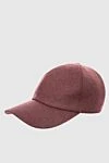 Cesare di Napoli Cashmere cap burgundy for men - 100% cashmere. Country of manufacture: Italy. Care: specialized cleaning - photo 3