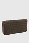 Bottega Veneta Men's clutch bag made of genuine leather green - Weaving. 100% genuine leather. Closure: Zipper. 4 compartment. Country of manufacture: Italy. Care: specialized cleaning - photo 3