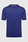 Cesare di Napoli Silk short sleeve jumper purple for men - Short sleeve. 100% silk. Country of manufacture: Italy. Care: specialized cleaning - photo 1