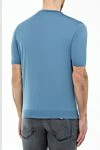 Cesare di Napoli Blue short sleeve silk jumper for men - Short sleeve. 100% silk. Country of manufacture: Italy. Care: specialized cleaning - photo 3