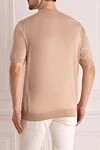 Short sleeve jumper in silk and cotton beige for men Cesare di Napoli - Short sleeve. 55% silk, 45% cotton. Country of manufacture: Italy. Care: specialized cleaning - photo 4