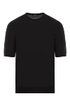 Cesare di Napoli Short sleeve jumper made of silk and cotton brown men's (markdown) - Short sleeve. 55% silk, 45% cotton. Country of manufacture: Italy. Care: specialized cleaning - photo 1