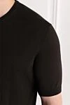 Cesare di Napoli Short sleeve jumper made of silk and cotton brown men's - Short sleeve. 55% silk, 45% cotton. Country of manufacture: Italy. Care: specialized cleaning - photo 5