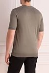 Short sleeve jumper in silk and cotton beige for men Cesare di Napoli - Optional: Short sleeve. Composition: 50% silk, 50% cotton. Country of manufacture: Italy. Care: specialized cleaning - photo 4