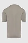 Short sleeve jumper in silk and cotton beige for men Cesare di Napoli - Optional: Short sleeve. Composition: 50% silk, 50% cotton. Country of manufacture: Italy. Care: specialized cleaning - photo 6