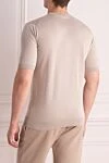 Short sleeve jumper in silk and cotton beige for men Cesare di Napoli - Optional: Short sleeve. Composition: 50% silk, 50% cotton. Country of manufacture: Italy. Care: specialized cleaning - photo 4