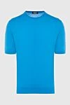 Cesare di Napoli Cotton short sleeve jumper blue for men - Short sleeve. 100% cotton. Country of manufacture: Italy. Care: specialized cleaning - photo 1