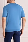 Cotton short sleeve jumper blue for men Cesare di Napoli - Short sleeve. 100% cotton. Country of manufacture: Italy. Care: specialized cleaning - photo 4