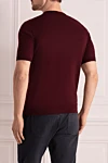 Cotton short sleeve jumper burgundy for men Cesare di Napoli - Optional: Short sleeve. Composition: 100% cotton. Country of manufacture: Italy. Care: specialized cleaning - photo 4