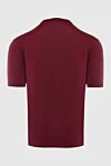 Cotton short sleeve jumper burgundy for men Cesare di Napoli - Optional: Short sleeve. Composition: 100% cotton. Country of manufacture: Italy. Care: specialized cleaning - photo 6