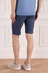 Blue cotton shorts for men Cesare di Napoli - 100% cotton. drawstring. Country of manufacture: Italy. Care: specialized cleaning - photo 4