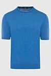 Cesare di Napoli Cotton short sleeve jumper blue for men - Optional: Short sleeve. Composition: 100% cotton. Country of manufacture: Italy. Care: specialized cleaning - photo 1