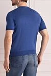 Cotton short sleeve jumper blue for men Cesare di Napoli - Optional: Short sleeve. Composition: 100% cotton. Country of manufacture: Italy. Care: specialized cleaning - photo 4