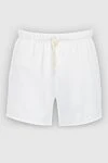 Mother Denim White cotton shorts for women - 100% cotton. elastic belt with lacing. Country of manufacture: Italy. Care: specialized cleaning - photo 1