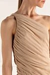 Giuseppe Di Morabito Beige viscose dress for women - asymmetry, folds. 100% viscose. Country of manufacture: Italy. Care: specialized cleaning - photo 5