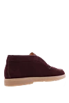 Santoni Nubuck loafers burgundy for men - contrast sole. 100% leather. platform height 2cm. Country of manufacture: Italy. Care: specialized cleaning - photo 3