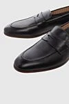 Doucal`s Black leather loafers for men - 100% leather. Country of manufacture: Italy. Care: specialized cleaning - photo 5