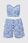 Charo Ruiz Suit with shorts made of cotton and polyester blue for women - pattern. 70% cotton, 30% polyester. Closure: buttons. Country of manufacture: Italy. Care: specialized cleaning - photo 1