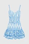 Charo Ruiz Blue cotton and polyester dress for women - hidden zipper, belt. floral pattern. 70% cotton, 30% polyester. Country of manufacture: Italy. Care: specialized cleaning - photo 1