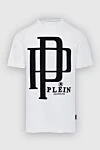 Philipp Plein White cotton T-shirt for men - brand logo. 100% cotton. Country of manufacture: Italy. Care: specialized cleaning - photo 1