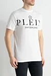 Philipp Plein White cotton T-shirt for men - brand logo. 100% cotton. Country of manufacture: Italy. Care: specialized cleaning - photo 3