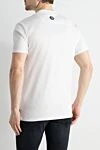 White cotton T-shirt for men Philipp Plein - brand logo. 100% cotton. Country of manufacture: Italy. Care: specialized cleaning - photo 4