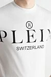 Philipp Plein White cotton T-shirt for men - brand logo. 100% cotton. Country of manufacture: Italy. Care: specialized cleaning - photo 5