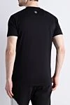 Black cotton T-shirt for men Philipp Plein - brand logo. 100% cotton. Country of manufacture: Italy. Care: specialized cleaning - photo 4