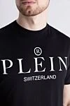 Philipp Plein Black cotton T-shirt for men - brand logo. 100% cotton. Country of manufacture: Italy. Care: specialized cleaning - photo 5