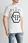 Philipp Plein White cotton T-shirt for men - brand logo. 100% cotton. Country of manufacture: Italy. Care: specialized cleaning - photo 3