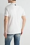 White cotton T-shirt for men Philipp Plein - brand logo. 100% cotton. Country of manufacture: Italy. Care: specialized cleaning - photo 4