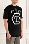 Philipp Plein Футболка з бавовни чорна чоловіча - Декор: логотип бренду. Склад: 100% бавовна. Країна виробник: Італія. Догляд: спеціалізоване чищення - фото 3