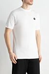 Philipp Plein White cotton T-shirt for men - brand logo. 100% cotton. Country of manufacture: Italy. Care: specialized cleaning - photo 3