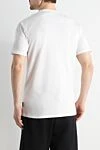 White cotton T-shirt for men Philipp Plein - brand logo. 100% cotton. Country of manufacture: Italy. Care: specialized cleaning - photo 4