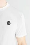 Philipp Plein White cotton T-shirt for men - brand logo. 100% cotton. Country of manufacture: Italy. Care: specialized cleaning - photo 5