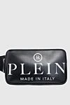 Philipp Plein Genuine leather and nylon belt bag black for men - brand print. Adjustable strap, fastex clasp. 100% genuine leather, nylon. Storage compartment. Closure: Zipper. Country of manufacture: Italy. Care: specialized cleaning - photo 1