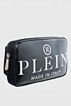 Philipp Plein Belt bag made of genuine leather and nylon black for men - brand print. Adjustable strap, fastex clasp. 100% genuine leather, nylon. Storage compartment. Closure: Zipper. Country of manufacture: Italy. Care: specialized cleaning - photo 3