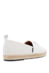 White cotton and leather espadrilles for men Philipp Plein - braided straw edging. leather interior. 100% cotton. Country of manufacture: Italy. Care: specialized cleaning - photo 4