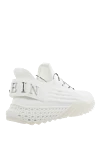 White polyester sneakers for men Philipp Plein - contrast sole, logo. 100% polyester (PL). lacing. Country of manufacture: Italy. Care: specialized cleaning - photo 4