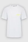 MSGM White cotton T-shirt for women - logo. 100% cotton. Country of manufacture: Italy. Care: specialized cleaning - photo 1