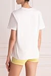 White cotton T-shirt for women MSGM - logo. 100% cotton. Country of manufacture: Italy. Care: specialized cleaning - photo 4