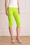 MSGM Light green cotton and polyamide leggings for women - 75% cotton, 25% polyamide. zipper. Country of manufacture: Italy. Care: specialized cleaning - photo 3