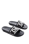 Dolce & Gabbana Black rubber slippers for men - contrasting brand logos. 100% rubber. Country of manufacture: Italy. Care: specialized cleaning - photo 3