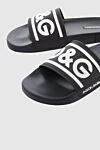 Dolce & Gabbana Black rubber slippers for men - contrasting brand logos. 100% rubber. Country of manufacture: Italy. Care: specialized cleaning - photo 5