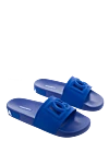 Dolce & Gabbana Blue rubber slippers for men - contrasting brand logos. 100% rubber. Country of manufacture: Italy. Care: specialized cleaning - photo 3