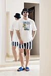 Шльопанці-слайдери гумові сині з обємним логотипом чоловічі Dolce & Gabbana - контрастні логотипи бренду. 100% гума. Країна виробник: Італія. Догляд: спеціалізоване чищення - фото 6