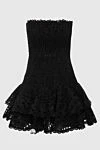 Charo Ruiz Black cotton and polyester dress for women - zipper. lace, ruffle. 70% cotton, 30% polyester. Country of manufacture: Italy. Care: specialized cleaning - photo 1