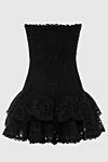 Black cotton and polyester dress for women Charo Ruiz - zipper. lace, ruffle. 70% cotton, 30% polyester. Country of manufacture: Italy. Care: specialized cleaning - photo 6