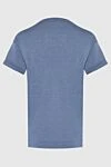 Women's blue cotton T-shirt with cuffed sleeves Brunello Cucinelli - 51% cashmere, 22% silk, 20% polyamide, 7% polyester. Country of manufacture: Italy. Care: specialized cleaning - photo 6
